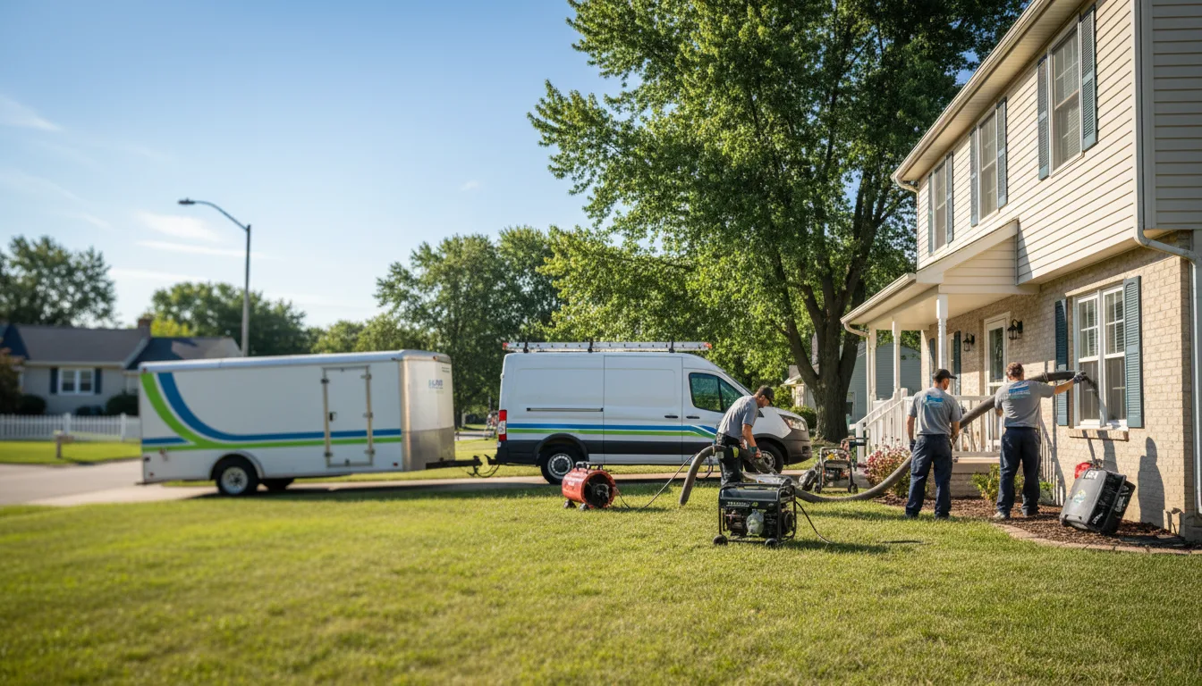 Flooded Basement Restoration And Cleanup With Repair in Van Buren, IN near me